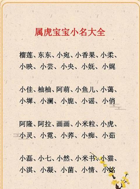 2022虎年男宝宝取名大全：好听名字推荐